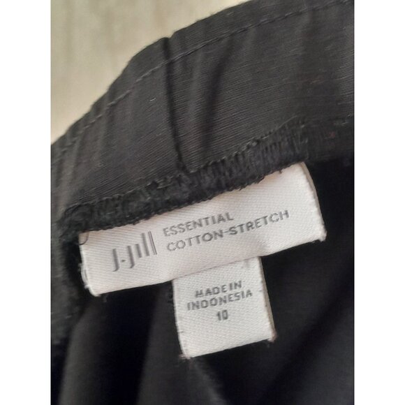 J. Jill Essential Cotton Stretch Pants Size 10 Black Minimalist Capsule - Picture 5 of 10